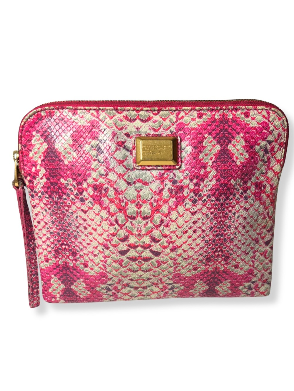 Marc by Marc Jacobs Standard Supply Pink Snakeskin Wristlet Clutch
